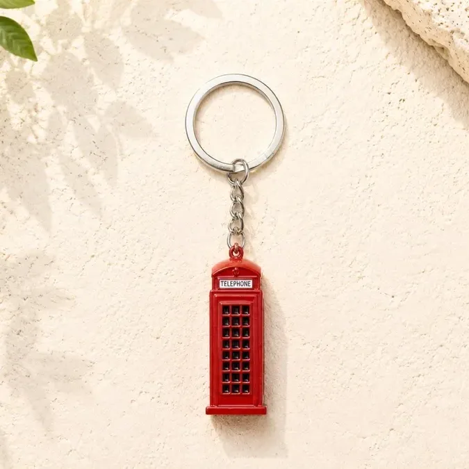 Metal London Telefon Box Breloku