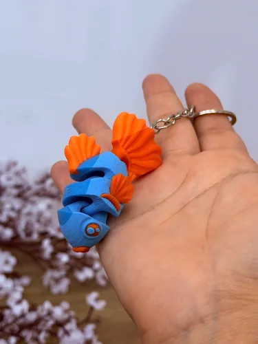 3D MAVİ-NARINCI BALIQ BRELOK AÇARLIQ
