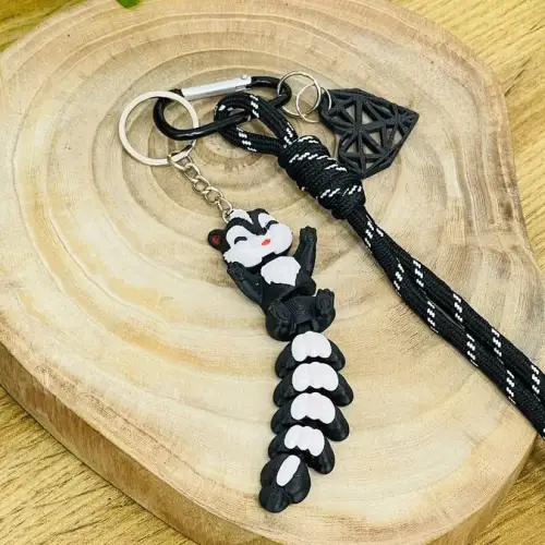 3D QARA KOKARCA İPLİ BRELOK AÇARLIQ
