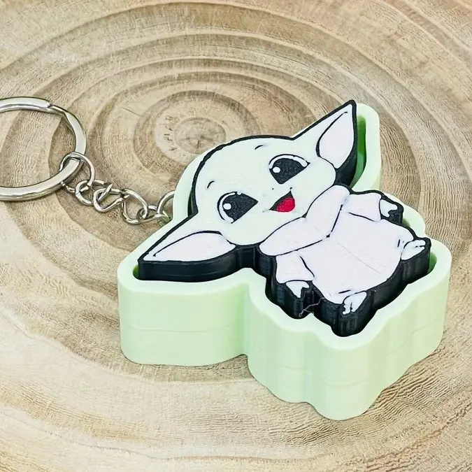 3D Yoda Star Wars Clicker Brelok
