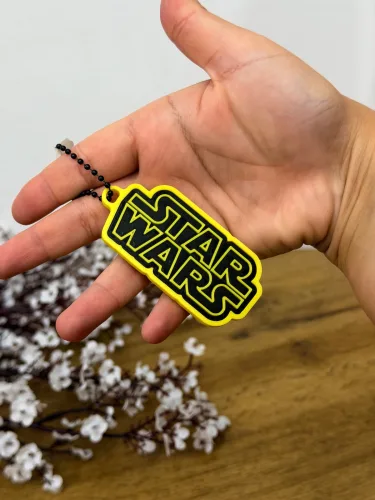 3D STAR WARS YAZI SARI PLATFORMA BRELOK AÇARLIQ