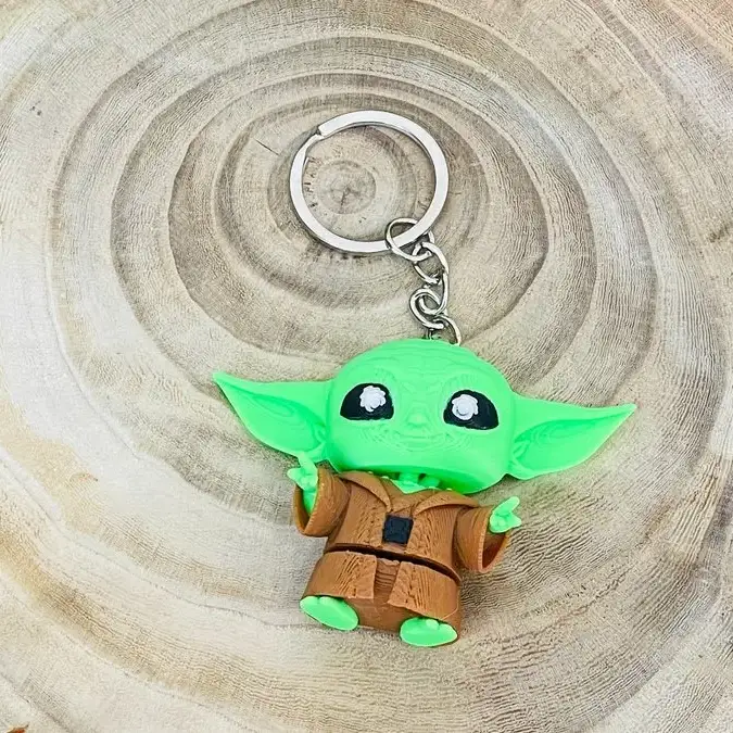3D Printerlə Hazırlanmış Star Wars Yoda Breloku