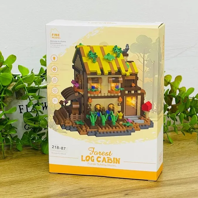 Meşə Evi Konstruksiya Dəsti (Forest Log Cabin MZ 324) – 300+ hissə