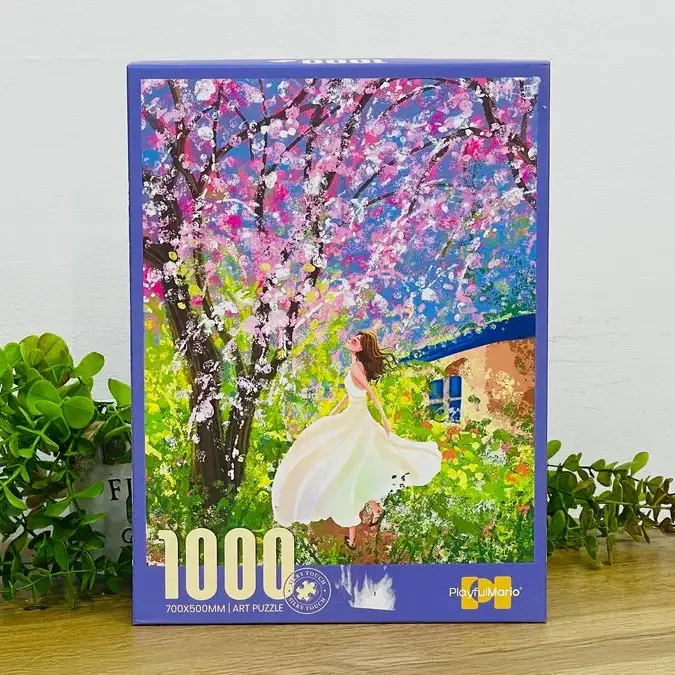 Sakura Ağacı Və Qız – 1000 Hissə Puzzle