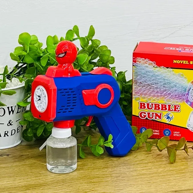 Spiderman Bubble Köpük Tapança Bubble Gun