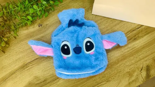 Yumşaq Örtüklü İsti Su Torbası – Stitch Mavi , 1 L