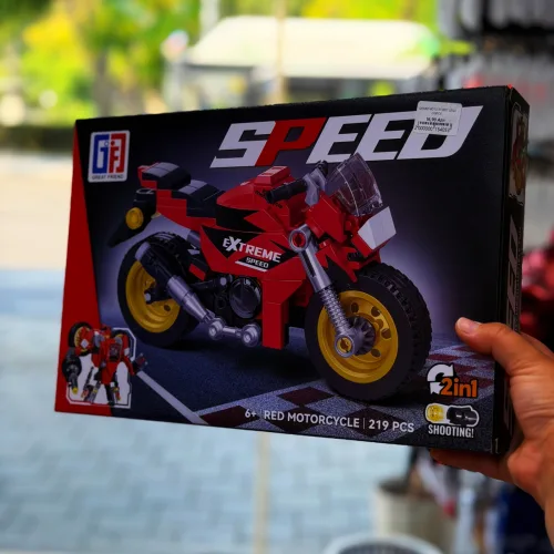 Qırmızı moto-robot leqo 219PCS