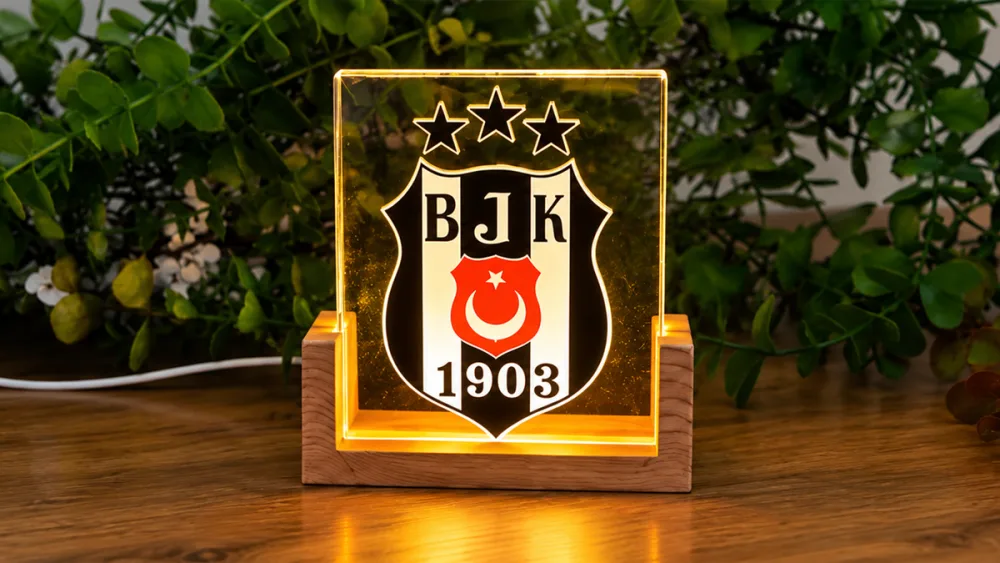 Futbol Klubu Loqolu İşıqlı Dekor Beşiktaş – 11 sm
