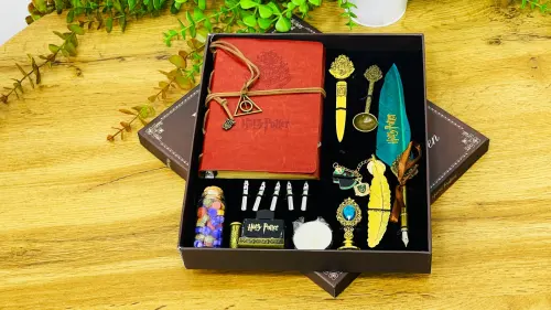 Harry Potter mövzulu «The Marauders Map» lələk dəsti — firuzəyi