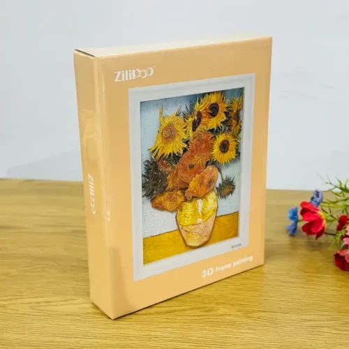 3D FRAME SUNFLOWER VAN GOGH BV008