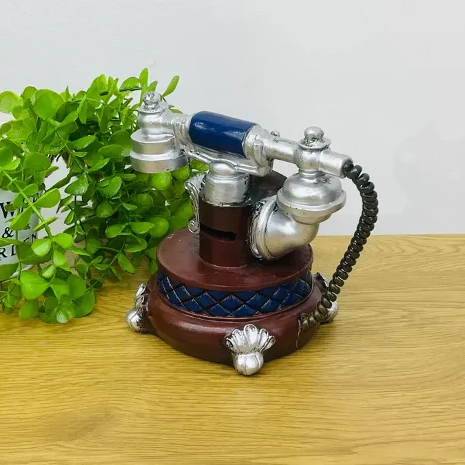 TELEFON SAAT SUVENİR GÜMÜŞÜ QULP KASSA 16X18SM