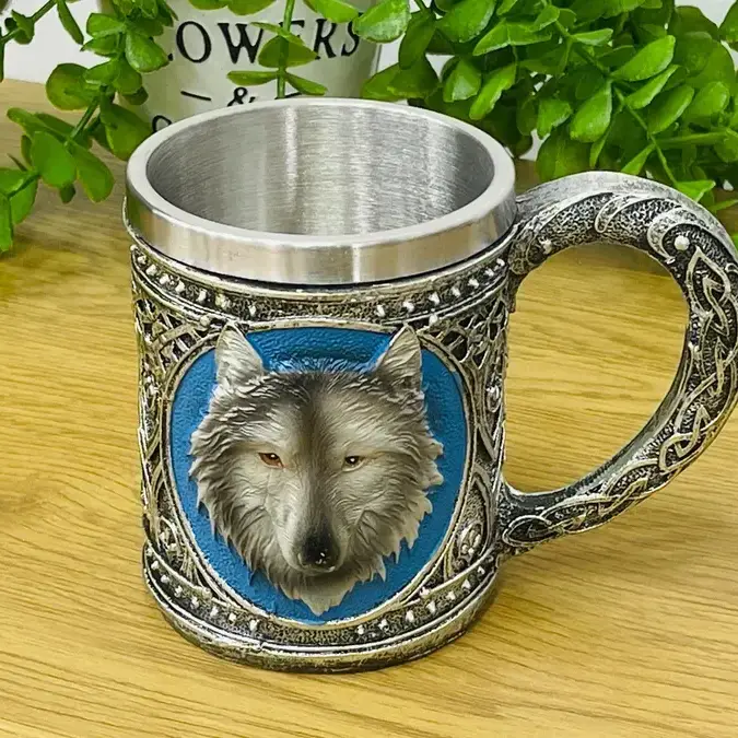 Canavar Motivli Metal Fincan (Paslanmayan Polad İçlikli)