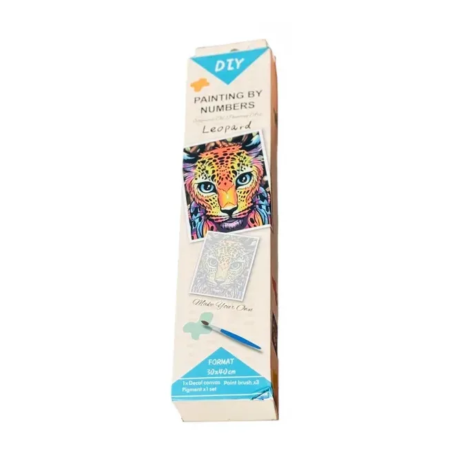 RƏQƏMLƏR İLƏ RƏNGLƏMƏ LEOPAR 30 X 40 SM