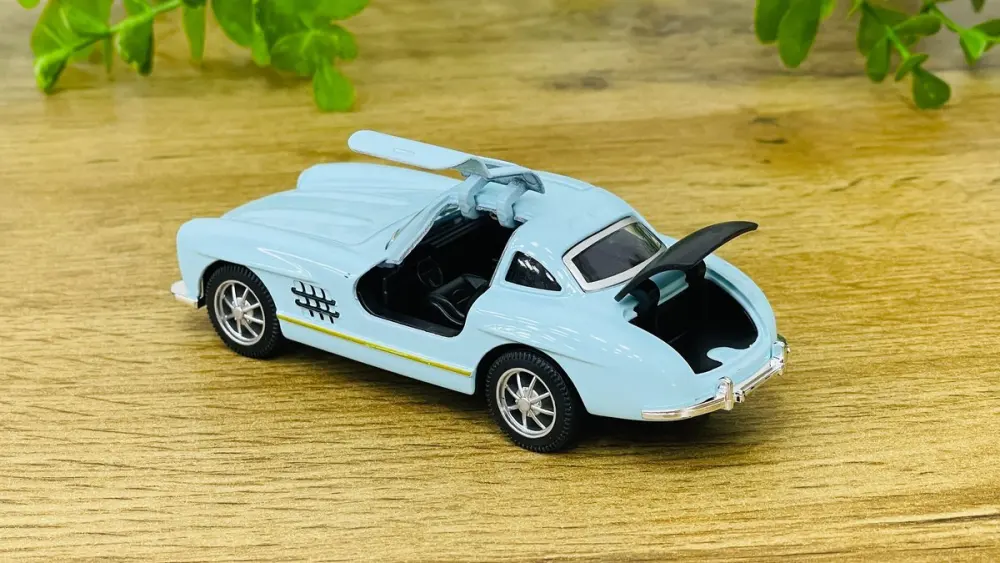 Klassik Mercedes-Benz 300SL Metal Avtomobil Modeli – Mavi🚘
