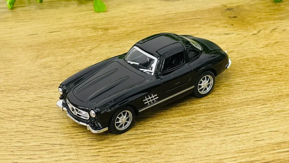 Klassik Mercedes-Benz 300SL Metal Avtomobil Modeli – Qara🚘