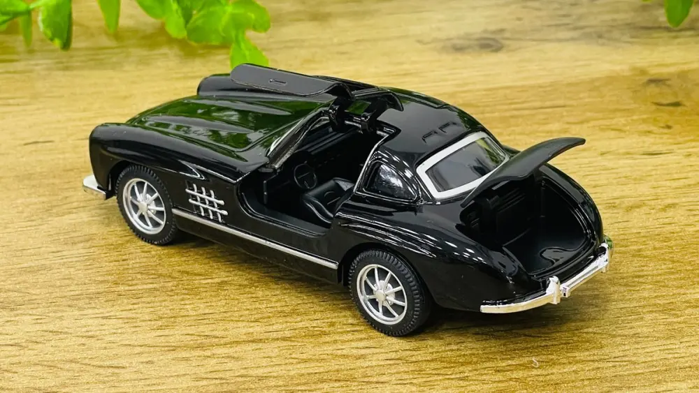 Klassik Mercedes-Benz 300SL Metal Avtomobil Modeli – Qara🚘