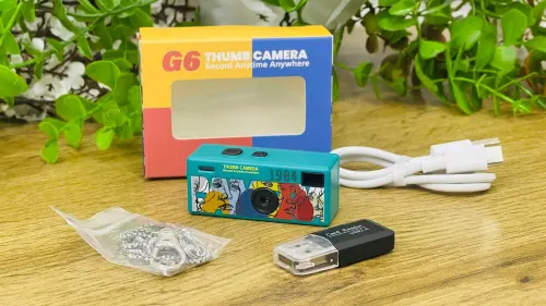 Mini Charm Kamera Yaşıl – Foto və Video Çəkən Brelok Kamera