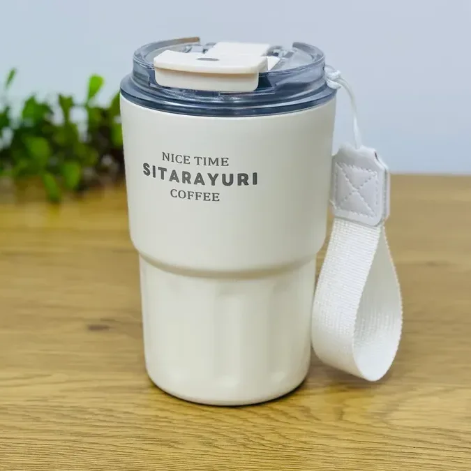 SİTARAYURİ ŞƏFFAF QAPAQ AĞ TERMOS 360ML