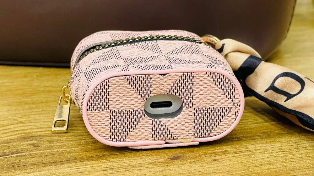 AirPods Qulaqcıq Qabı Charm Brelok – Çəhrayı Naxışlı, Çəhrayı