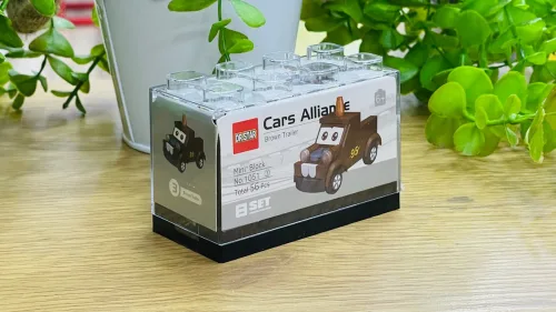 Qəhvəyi Traktor Maşını Mini Leqo Konstruktoru – 56 Hissə