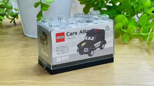 Qara Polis Maşını Mini Leqo Konstruktoru – 56 Hissə