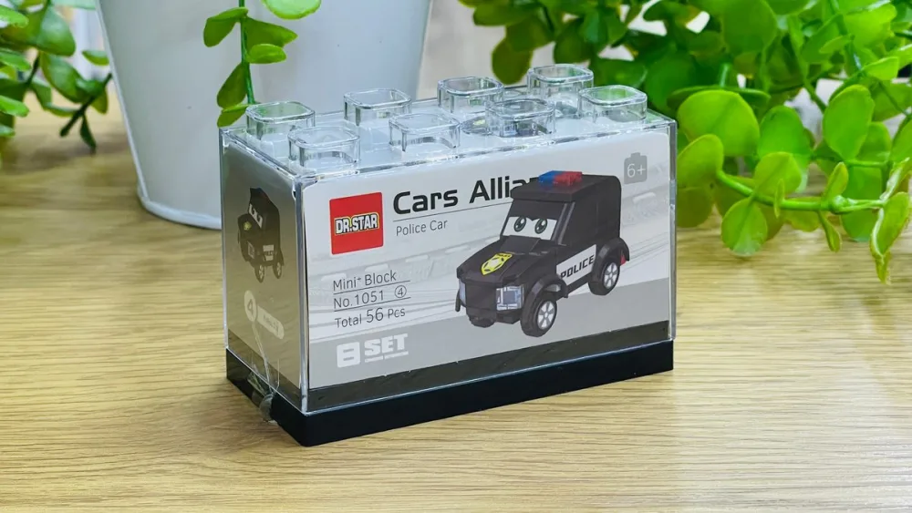 Qara Polis Maşını Mini Leqo Konstruktoru – 56 Hissə, Qara