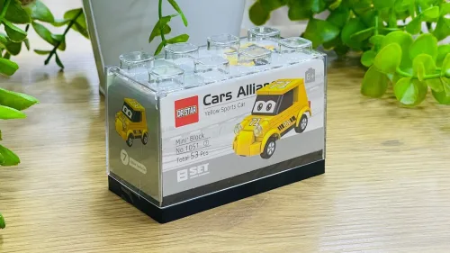 Sarı Yarış Maşını Mini Leqo Konstruktoru – 53 Hissə