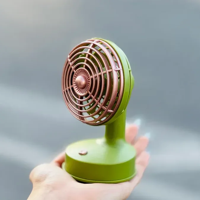 Retro Mini Masaüstü Fan Yaşıl