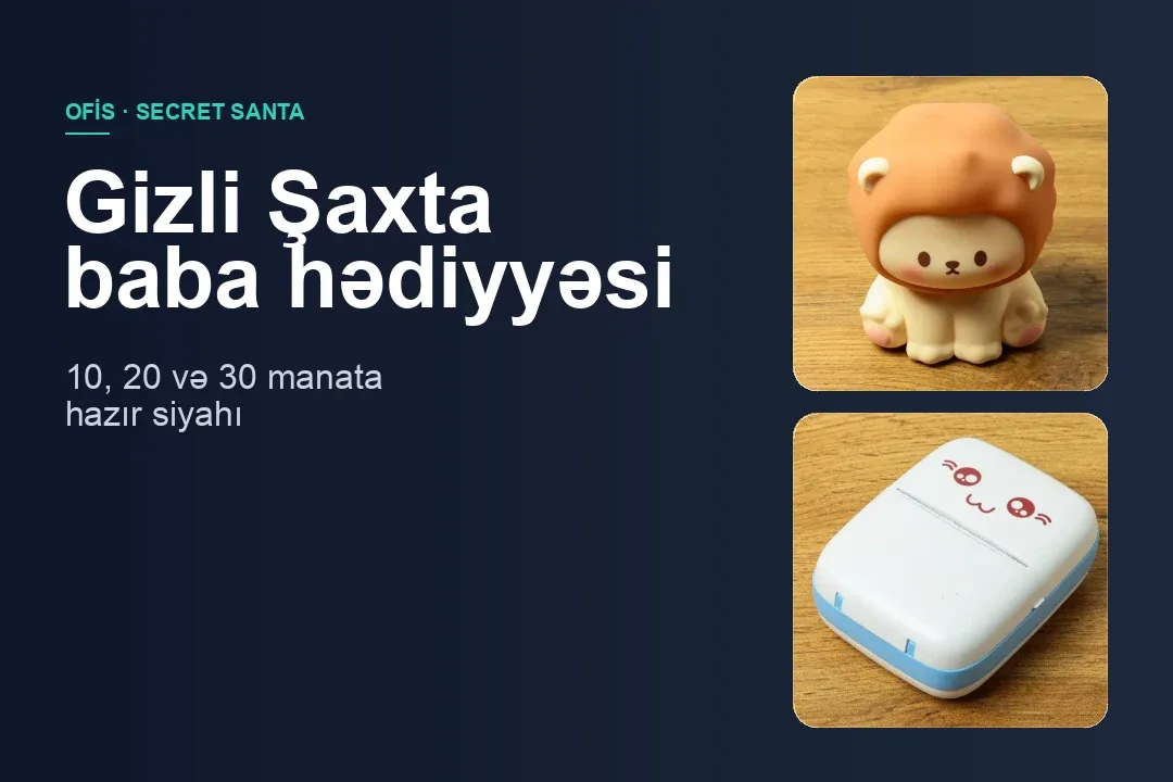 Secret Santa hədiyyəsi: 10, 20 və 30 manata nə almaq olar?