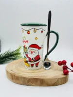 XMAS FİNCAN UZUN YAŞIL QAPAQ Həcm: 300 ml Rəng: Yaşıl, ağ