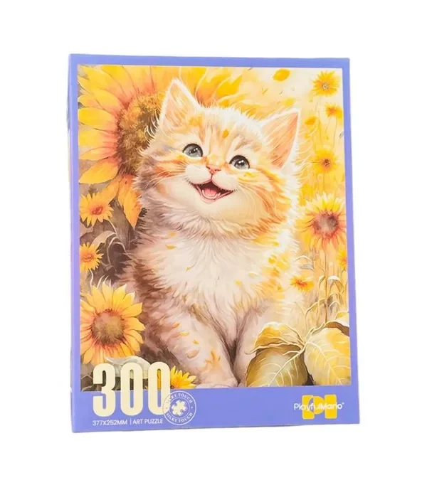 300 Parça Pişik Və Günəbaxan Temalı Puzzle – Antistress Hobby Oyunu Yappoz - Grido hədiyyə mağazası