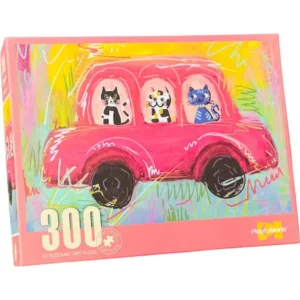 300 Parça Retro Maşın Və Pişik Temalı Puzzle – Rəngarəng Art Hobby Oyunu Yappoz - Grido hədiyyə mağazası