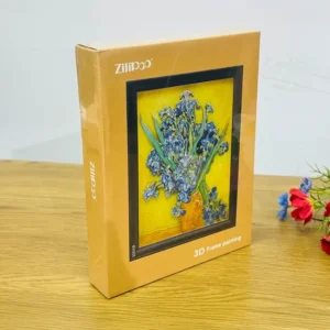 3D Çərçivə –"Irises"Van Gogh 3D Yapışqan Kağızlı - Grido hədiyyə mağazası