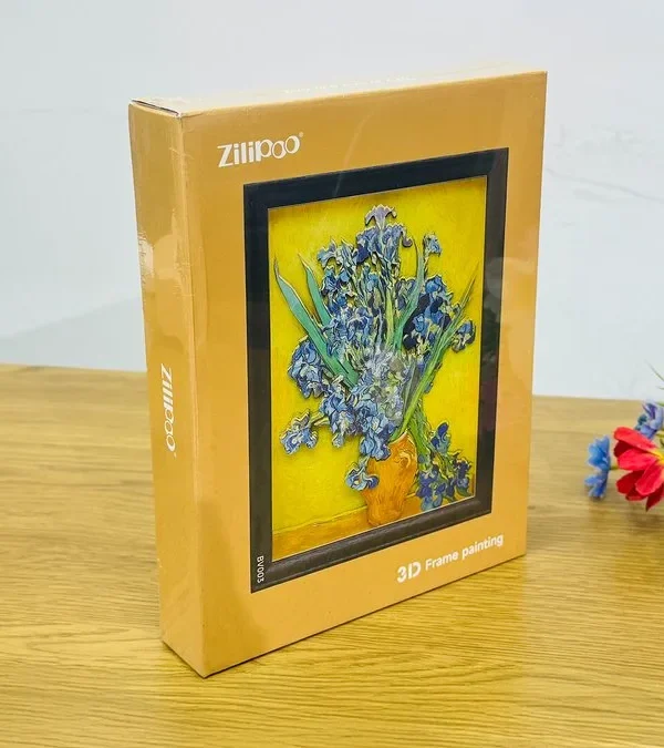 3D Çərçivə –"Irises"Van Gogh 3D Yapışqan Kağızlı - Grido hədiyyə mağazası