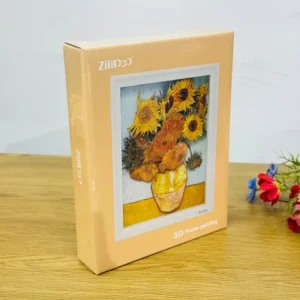 3D Çərçivə – “Sunflowers” Van Gogh 3D Yapışqanlı Kağız - Grido hədiyyə mağazası