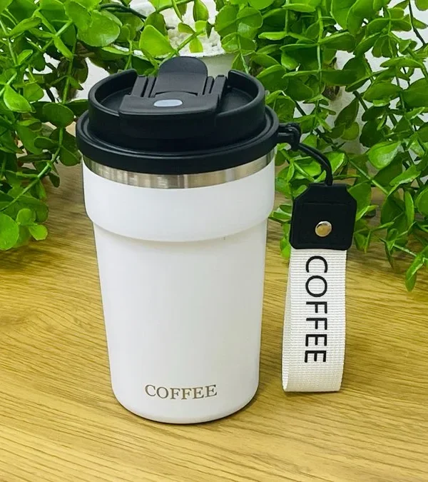 Ağ Rəngli Termos Fincan 400 ml - Grido hədiyyə mağazası