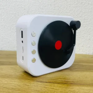 Ağ Retro Qramafon Dizaynlı Səsucaldıcı - Grido hədiyyə mağazası