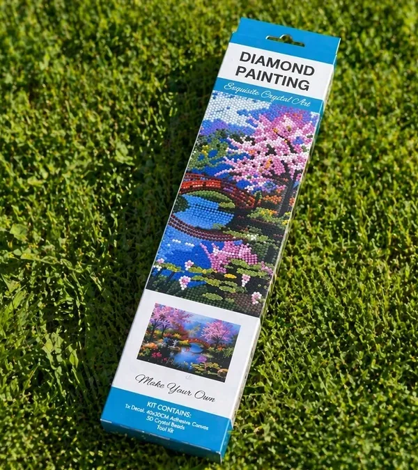 Almaz Mozaika-Diamond Painting Mozaika Tablo Dəsti – Çiçəkli Sakura Mənzərə - Grido hədiyyə mağazası
