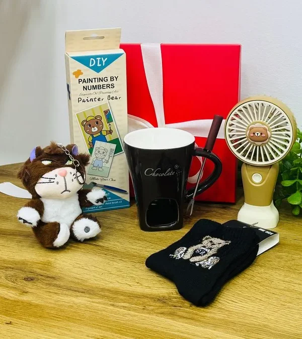 Ayı Dizaynlı Hədiyyə Seti Gift Box - Grido hədiyyə mağazası