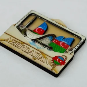 Azərbaycan Landşaftlı Taxta Maqnit - Grido hədiyyə mağazası