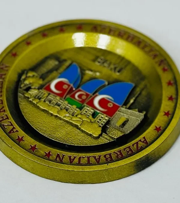 Azərbaycan Medal Formalı Dəmir Maqnit - Grido hədiyyə mağazası