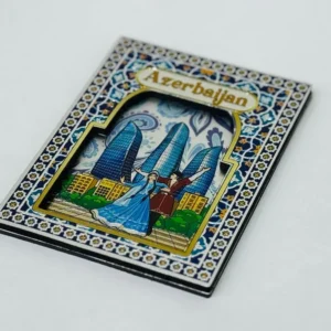 Azərbaycan Ornament Çərçivəli Maqnit (Qız-Oğlan) - Grido hədiyyə mağazası