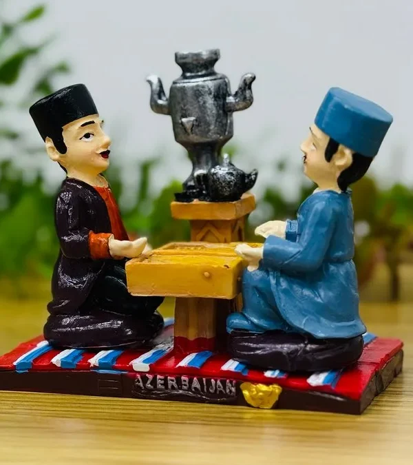 Azərbaycan Temalı Nərd Səhnəsi Miniatürü (Suvenir) – 10x8 sm - Grido hədiyyə mağazası