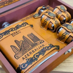 Azerbaijan Dizaynlı Hədiyyəlik Flyaqa Seti - Grido hədiyyə mağazası