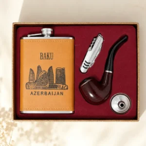 Bakı Süni Dəri İçki Hədiyyə Dəsti - Grido hədiyyə mağazası