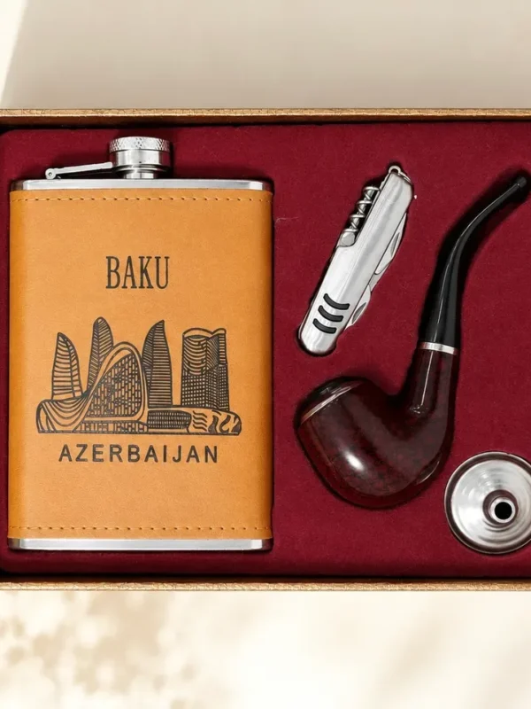 Bakı Süni Dəri İçki Hədiyyə Dəsti - Grido hədiyyə mağazası