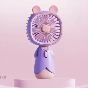 Bənövşəyi Qulaqlı Mini Sərinkeş Fan 11539 - Grido hədiyyə mağazası