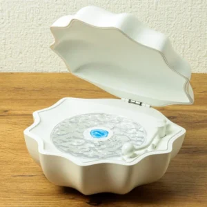 Bluetooth-lu İstiridyə Formalı Masa Lampası Ağ - Grido hədiyyə mağazası