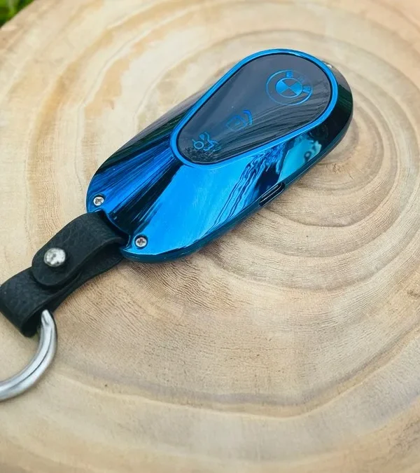 BMW Dizayn Elektron Alışqan Göy 601 – USB Şarjlı Açar Brelok, Küləyə Davamlı Elektrikli Lighter (Blue Metal) - Grido hədiyyə mağazası
