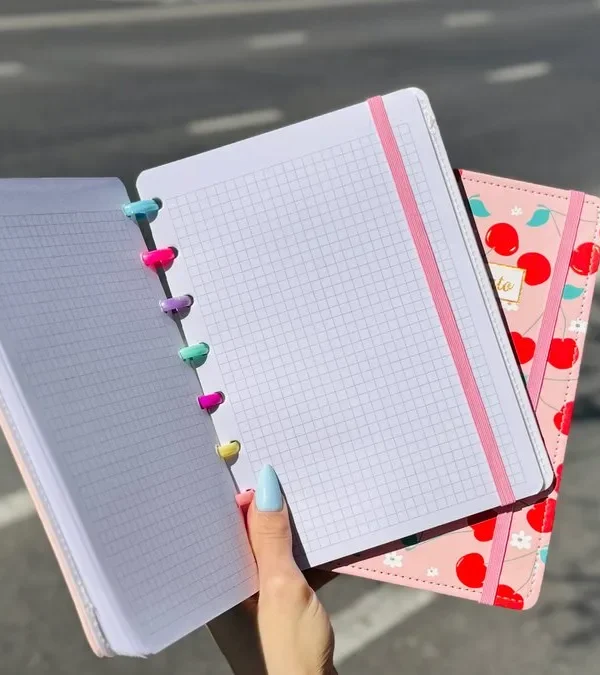 Çəhrayı Albalı Planner Dəftər 228-32C – Halqalı Gündəlik Və Qeyd Bloknotu - Grido hədiyyə mağazası